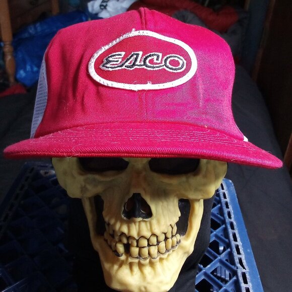 Vintage Esco Patch Trucker Hat Cap - OSFA Snap Adjustable - Picture 1 of 7